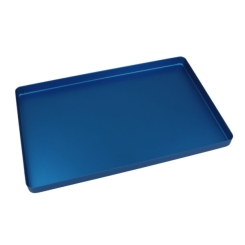 EURONDA Aluminium Norm-Tray, Boden ungelocht, blau blau
