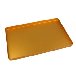EURONDA Aluminium Norm-Tray, Boden ungelocht, gold gold