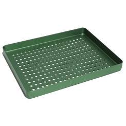 EURONDA Aluminium-Mini-Tray, Boden gelocht, grün grün