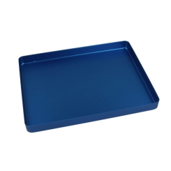 EURONDA Aluminium-Mini-Tray, Boden ungelocht, blau blau