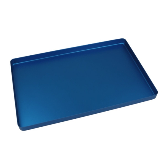 EURONDA Aluminium Norm-Tray, Boden ungelocht, blau