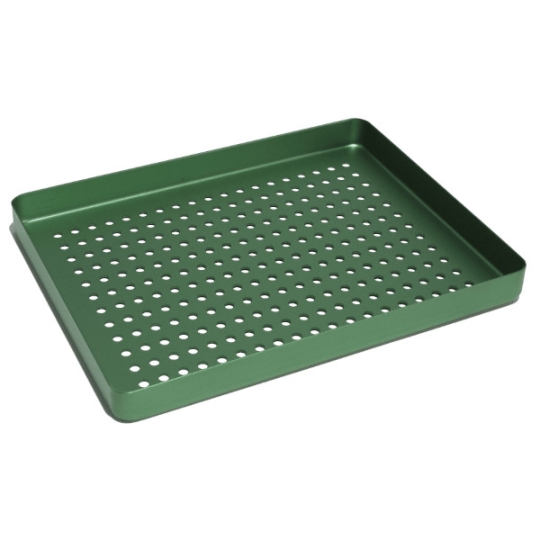 EURONDA Aluminium-Mini-Tray, Boden gelocht, grün