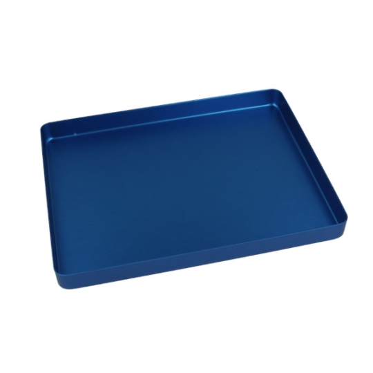 EURONDA Aluminium-Mini-Tray, Boden ungelocht, blau