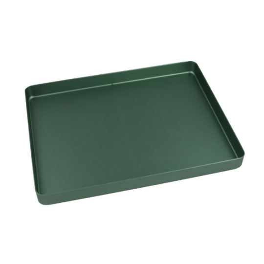 EURONDA Aluminium-Mini-Tray, Boden ungelocht, grün