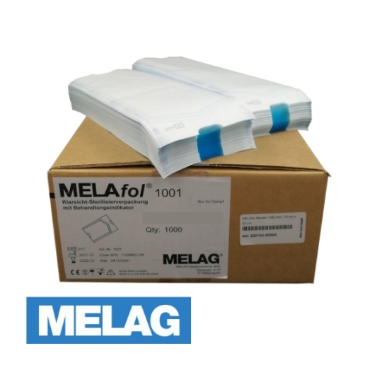 MELAG Klarsicht-Sterilisierverpackung MELAfol Beutel mit Seitenfalte