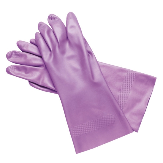 EURONDA Nitril Schutzhandschuhe mit langer Stulpe, lila
